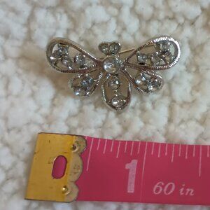 Vintage rhinestone butterfly brooch